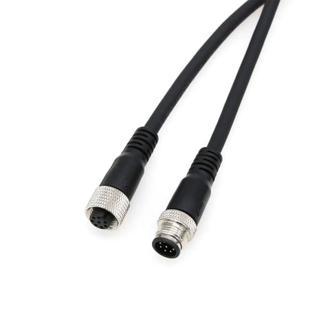 M12 A-Coded 8 Pin Female To 8 Pin Male Shielded Cable For Cognex Sensor Camera Actuator Vision System Industrial Automation