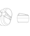 Outline sketch of Portable Diving Mask Storage Case For Scuba Glasses And Snorkel Gear Lightweight Protective Box With Zipper