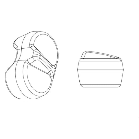 Outline sketch of Portable Diving Mask Storage Case For Scuba Glasses And Snorkel Gear Lightweight Protective Box With Zipper