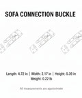 Clip Style Must-Have Galvanized Iron Sofa Connector For Modular Sectional Frames Secure Lock Buckle dimensions diagram