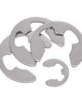 External Circlip E Clip Retaining Ring Set Made From 304 Stainless Steel 14 Sizes Assortment shown against white background
