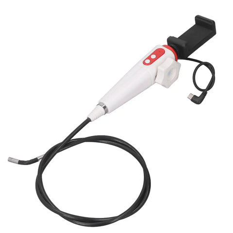Two Way Articulating Borescope Camera With 180 Degree Dual Tilt Head And 6Mm Probe On A 3.3 Foot Snake Cable, featuring adjustable handle.