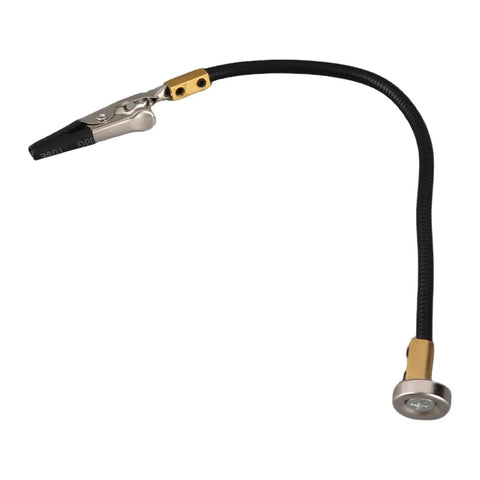 Magnetic Soldering Clip With Adjustable Gooseneck Hand Clamp, Alloy Steel Fixture For Circuit Board Repair And Welding Holding Tool Hands Free, Strong Magnetic Base, Flexible Arm, Black Or Silver. Gooseneck clip with magnetic base
