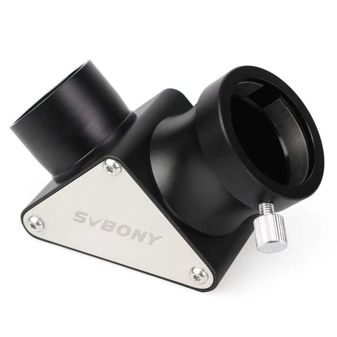 Dielectric Star Diagonal 1.25 Inch 90 Degree, Fully Metal Construction, High Reflectivity For Sharp, Clear View, Reduces Light Loss