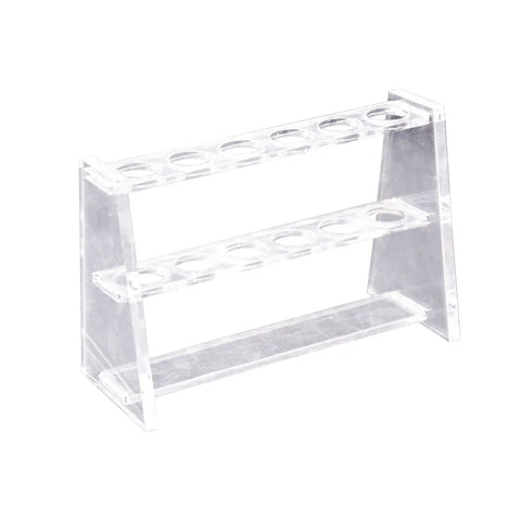 Clear Acrylic Test Tube Rack, 6 Wells Lab Holder For 10ml Centrifuge Tubes, Two-Layer Design With Precise 16mm Sockets