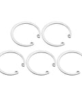 Five Pcs 62mm Internal Retaining Ring Circlip Set, 304 Stainless Steel Internal Snap Rings C Clips For Grooved Shafts And Studs, Durable Silver Tone Hardware