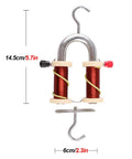 Hands-On Electromagnet Demonstrator Kit For High School Physics Lab with hoof shape, 14.5x6 cm size, hooks view