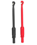 Two Pack Black And Red Wire Piercing Probes Clip Test Leads For 4mm Banana Plugs, Puncture Back Probe Pins With Screw Thread