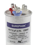 45/7.5 MFD AC Capacitor 370V 440V 50/60Hz CBB65B Run Start For Air Conditioners with three terminals