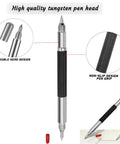 Kickass Rugged Double Tip Tungsten Carbide Scriber Set Precision Marking Pen with double head design and non-slip grip.
