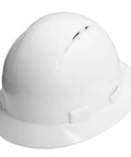 Job Site Ready Full Brim Vented Hard Hat With 6 Point Ratchet System, OSHA Compliant Carbon Fiber Look HDPE Shell
