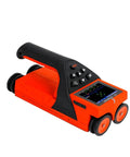 Heavy Duty Wall Scanner And Stud Finder That Cuts Through Drywall Like Butter With Solid Depth Display And Deadly Accurate Rebar Detection Plus Electrical Cable Locator with a black and orange design.