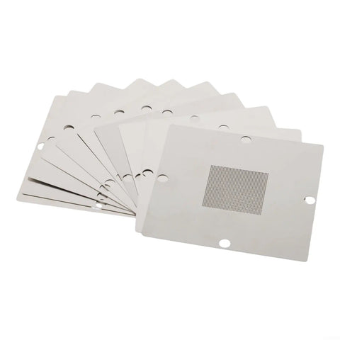 Set of ten stencils for 90Mm BGA Reballing Station Metal Table Clamp Soldering Holder With Ten Stencils For PCB Repair, Chip Rework