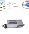 Beefy 1200N 24V DC Linear Actuator With Potentiometer Feedback, Stroke Options 50-450mm shown with wiring diagram and potentiometer