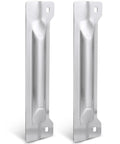 Heavy Duty Two Pack Door Latch Guard Plates For Outswing Entry Doors, 3x11 inch reinforced steel, metallic finish, secure entrances.