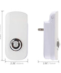 Two Pack LED Night Light Flashlight With Motion Sensor, 3-In-1 Rechargeable Emergency Wall Mount Light, side and front view dimensions