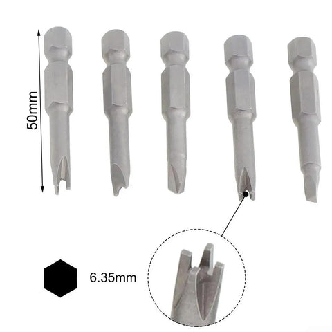 Special Shaped Screwdriver Bit Set With Chrome Vanadium Steel For Repairing Electronics Game Consoles And Toys Includes 50mm Triangle U Y Security Bits Driver Tools Kit Perfect For Tough Jobs. 50mm chrome vanadium steel security bits, 6.35mm shank