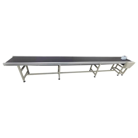 Heavy Duty Electric PVC Belt Conveyor With Adjustable Speed Desktop Transport Machine Aluminum Alloy Frame Industrial Grade 177 Inch Long