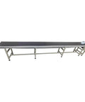 Heavy Duty Workhorse PVC Conveyor System With Wear Resistant Belt And Middle Support Roller 177 By 15.7 Inch Adjustable Speed From 13 To 65 Feet Per Minute Rubber Leg Stand 110V Great For Coding Marking And Packaging, side view