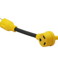 30 Amp RV Power Adapter Cord With 4 Prong Locking Plug NEMA L14 30P To TT 30R RV Extension For Generator To Camper 12 Inch