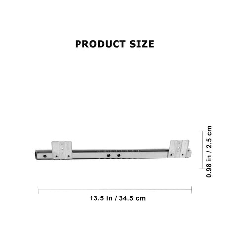 Side-Mounted Ball Bearing Drawer Slides 1 Pair Full Extension Heavy Duty Cold Rolled Steel Cabinet Hardware Silver Finish dimensions 13.5 in length