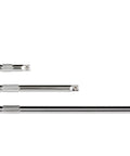 3/8 Inch Drive Extension Set Four Piece With 1 3 6 10 Inch Lengths, Chrome Plated Beveled Drive Ends And Knurled Grip, Top View