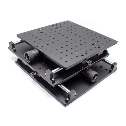 Close-up view of Beefed Up XY Axis Mobile Table Smooth Roll Wheels Heavy Duty Portable Workstation And Sweet Welding Bench For Laser Marking Engraving Rigs Beast Mode Precision Platform 30X30X10Cm.
