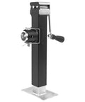 Heavy Duty 5000 Lb Swivel Trailer Jack With 10 Inch Vertical Travel Weld On Pipe Mount Top Wind Handle for RVs and Boats