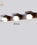 Lit Bath Wall Light With Three Flame Glass Lampshade G9 Cabinet Chandeliers, 54cm, iron construction, 15W