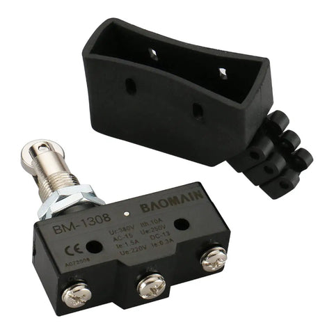 Micro Limit Switch TM 1308 Panel Mount Roller Plunger Actuator 1NO 1NC SPDT 15A 250VAC Heavy Duty Workhorse Position Switch IP65 Waterproof