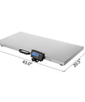 Heavy Duty Digital Livestock Scale With Rock Solid Stainless Steel Platform 43 x 20.5 inch for 1100 LB pet weighing.