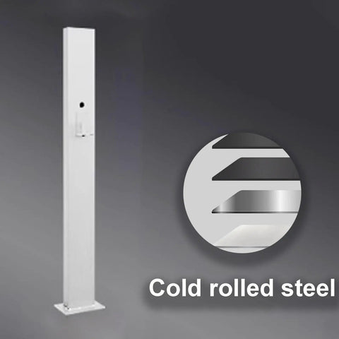 Rock Solid EV Charger Station Box And Weatherproof Holder Cover For Outdoor Plug Ins Built With Cold Rolled Steel with vertical design.