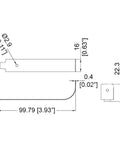 Knockout Cage Nut Pry Plate Removal Installer With Slick Universal Rack Clamp For Zero Sweat Auto Door And Tool Box Mounting At Three Point Nine Four Inches, steel dimensions diagram.