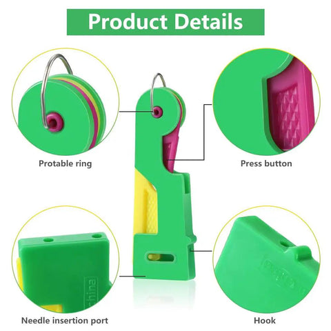 Automatic Needle Threader For Sewing Machines And Hand Sewing Lightweight Plastic Threading Tool For Easy Eye Friendly Threading