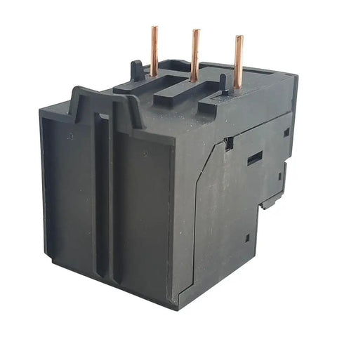 LRD12 Thermal Overload Relay 5.5 To 8 A For LC1D Contactors, front view showing copper terminals, black casing.
