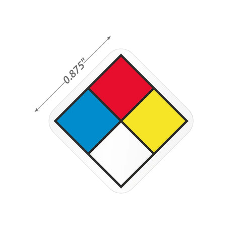 Knockout Pack Of 750 NFPA Mini Hazard Labels Writable Paper Safety Stickers Inside A Sweet Grab And Go Dispenser Box To Keep Your Workplace Tight And Legit Compliant Measuring Half Inch Square