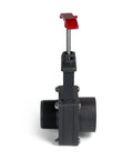 Above Ground Gate Valve 1.5 Inch Dual Threaded Shut Off Slice Adapter Durable Black Plastic Isolation Valve For Swimming Pools Leak Free Access For Pump Maintenance And Equipment Servicing