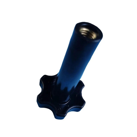 Real Deal M8 Plastic Screw Nuts For Soft Serve Ice Cream Machines Black Nylon Fasteners view of blue nylon fastener with hex shape.