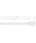 Diagram of Three Eighths Inch Drive M10 Long Triple Square Bit Socket For Go-To Heavy Duty Automotive And Machinery Tasks, Durable S2 Steel