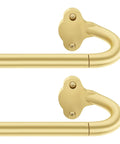 Wrap Around Blackout Curtain Rod 16-28 Inch Adjustable 5/8 Inch Curved Window Rod For Room Darkening And Door Windows, Modern Gold 2 Pack