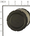 Air Cleaner Cartridge Filter For Single Cylinder 20 21 Gross HP Intek Engines Pleated Paper Round Style With measurement scale