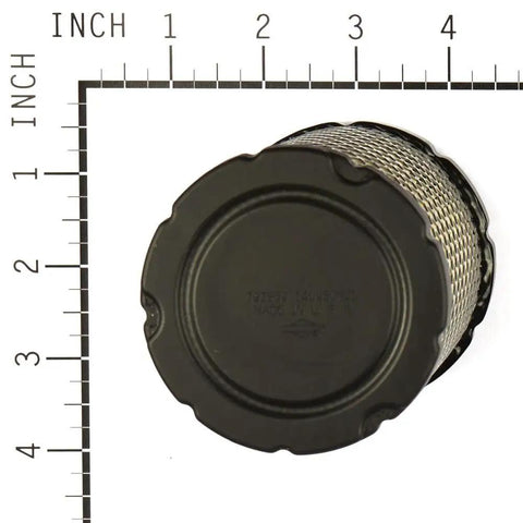 Air Cleaner Cartridge Filter For Single Cylinder 20 21 Gross HP Intek Engines Pleated Paper Round Style With measurement scale