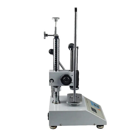 Digital Push Pull Spring Tester Machine With Liquid Crystal Display handles compression extension testing with sturdy base.