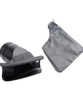 Garage Ready Adjustable Dust Collection Bag Fits Miter Saw Woodworking Catchall Zipper Bottom Slides On Quick Four Pack Black Sawdust Bag with connector.