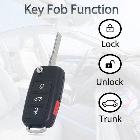 Volkswagen Key Fob Replacement 4 Button Remote Set Of 2 Fits 2011 2016 Beetle CC EOS Golf GTI Jetta Passat Tiguan Touareg PN