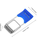 50 Pcs Recessed Light Clips Spring Clips For Downlight Installation shown with dimensions and blue handle.