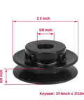 AK25 Single Groove Web Sheave For V Belt Drive, Cast Iron Pulley, 2.5 Inch Outer Diameter, Five Eighths Inch Bore, Beefy One Groove Design For Smooth Quiet Operation, 5/8 inch bore