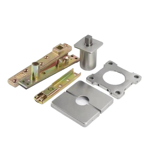 Heavy Duty Pneumatic Door Hinges Two Pack Built Tough Solid Zinc Alloy components including pivot arm and brackets.