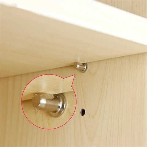 Close-up of Heavy Duty Shelf Bracket Set For Cabinets And Laminate Surfaces Iron Wall Mount Supports in use