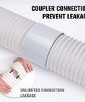 Two Pack Portable Air Conditioner Exhaust Hose With Coupler 5.9 Inch Diameter Anti Clockwise Thread Universal Duct Kit detail